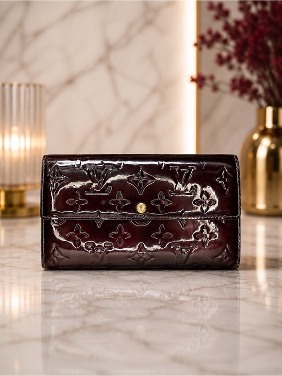 Louis Vuitton Handbags - Louis Vuitton Amarante Vernis Sarah Wallet | LV Patent Leather | Full Inclusion